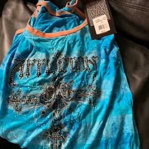 New w/tags Affliction tank. XL but small cut. Stud